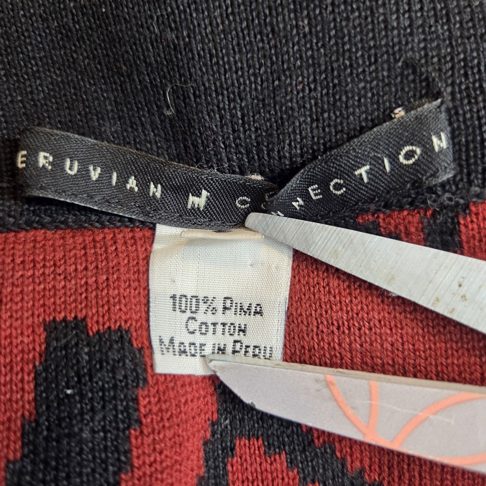 Peruvian Connection Tribal Skirt Small Bohemian Pima Cotton Knit Maxi - Picture 4 of 4